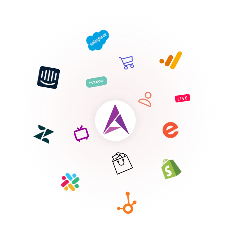 Logos and icons of tools for Arvia integrations