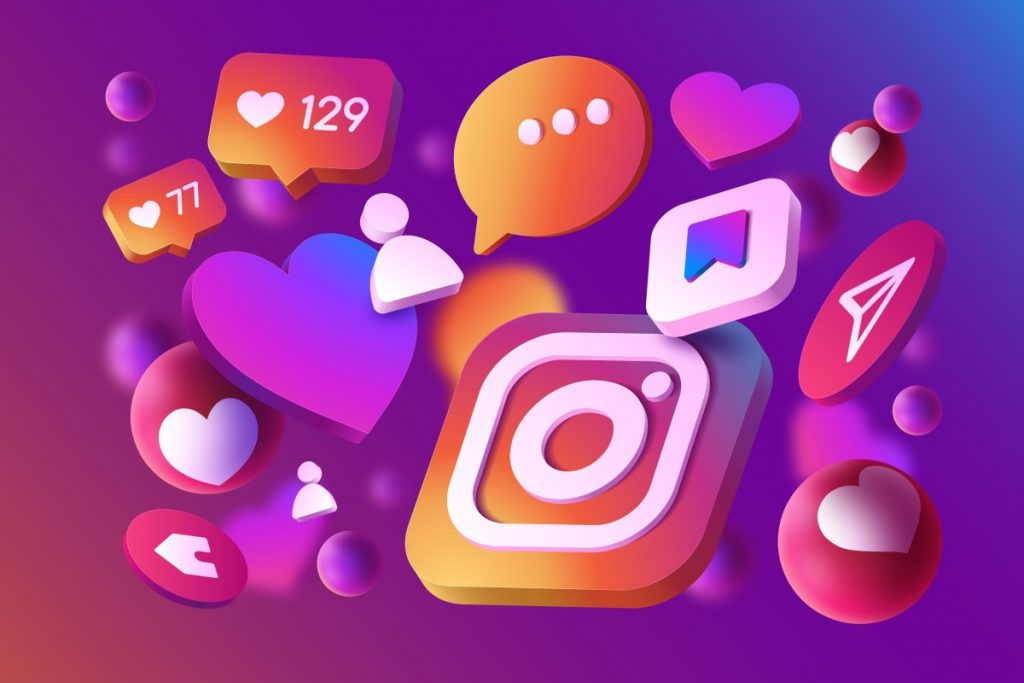 why instagram and facebook shutting down livestream shopping - colorful instagram and social media 3d icons